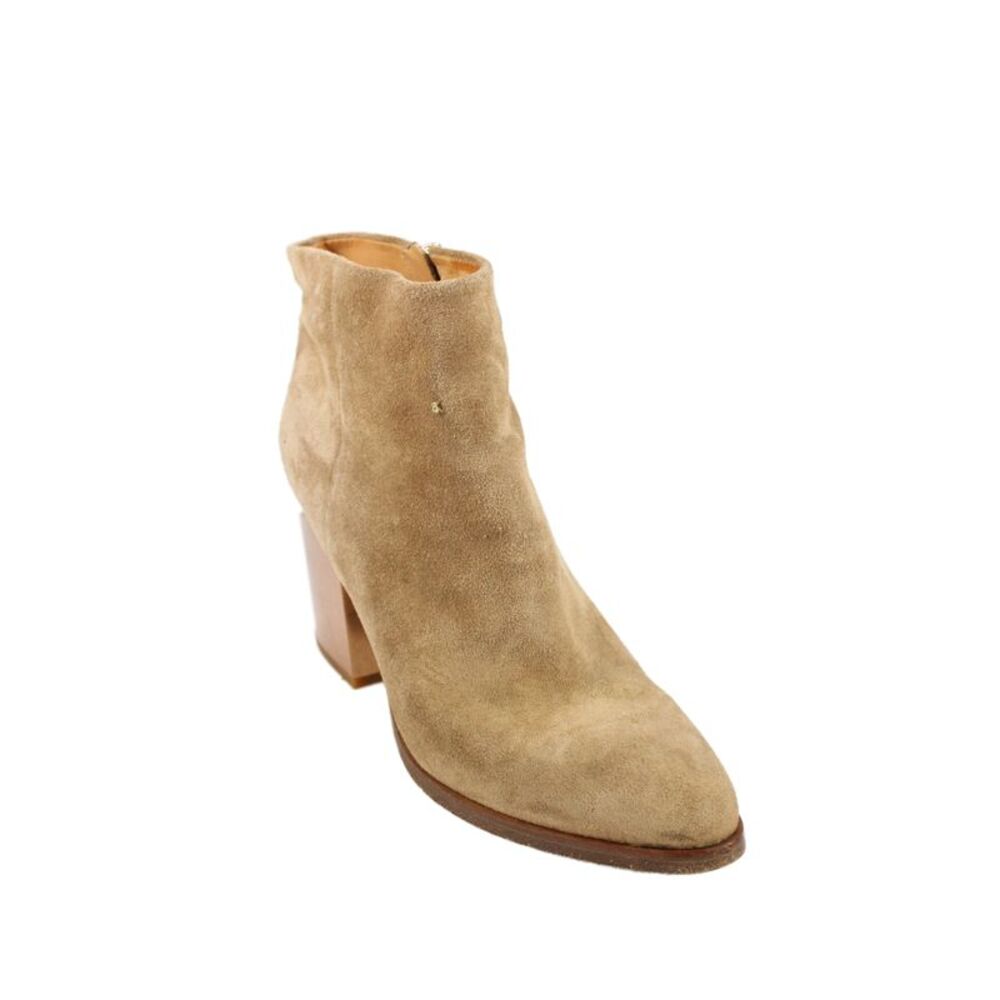 Alexander Wang Womens Pointed Toe Block Heels Ankle Boots Beige Size EUR 38.5